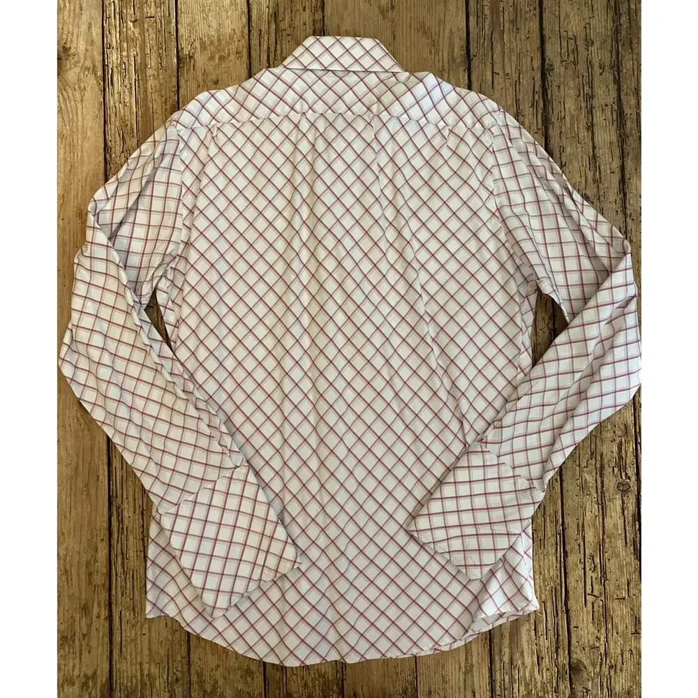 Banana Republic Mens Size L 16-16 1/2 Plaid Collared Button Down Dress Shirt